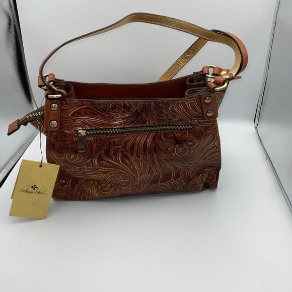 patricia nash tobacco fields Bianco Tuscan Leather Crossbody north carolina Patricia Fields Handbags for Sale